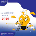 Illustration of AI marketing trends 2026 showing innovation, automation, and future digital marketing strategies